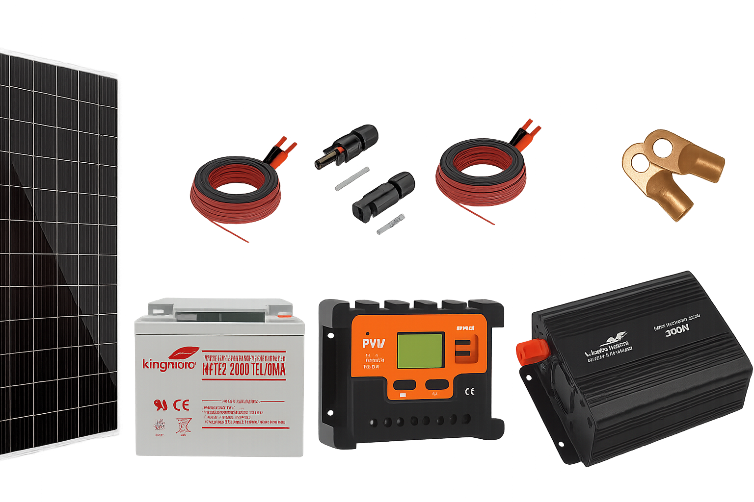KIT SOLAR ESCENCIAL OFF GRID (sistema de almacenamienti de 288w)